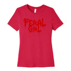 Feral Girl Metal Band Parody Women's Cotton Tee