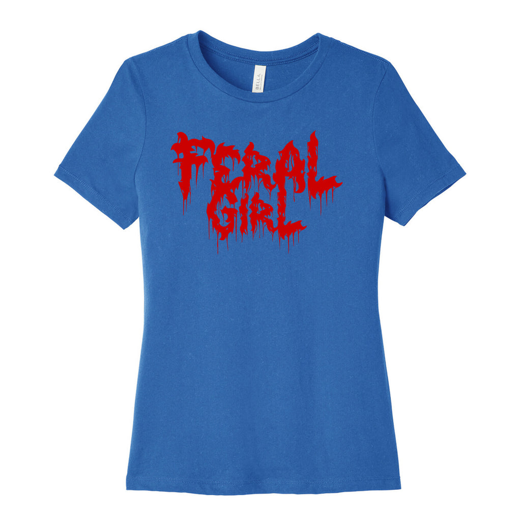 Feral Girl Metal Band Parody Women's Cotton Tee