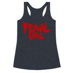 Feral Girl Metal Band Parody Racerback Tank