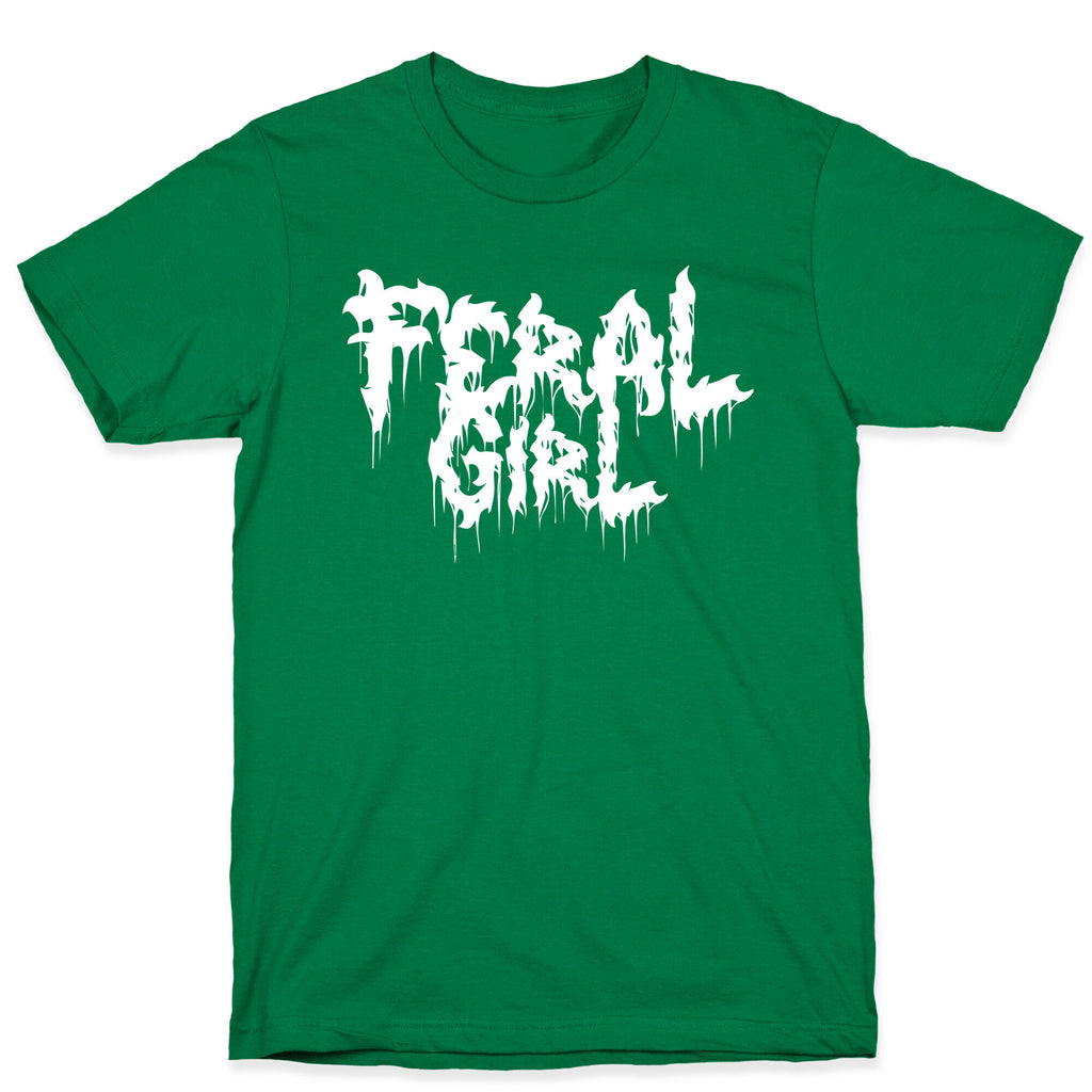 Feral Girl Metal Band Parody T-Shirt