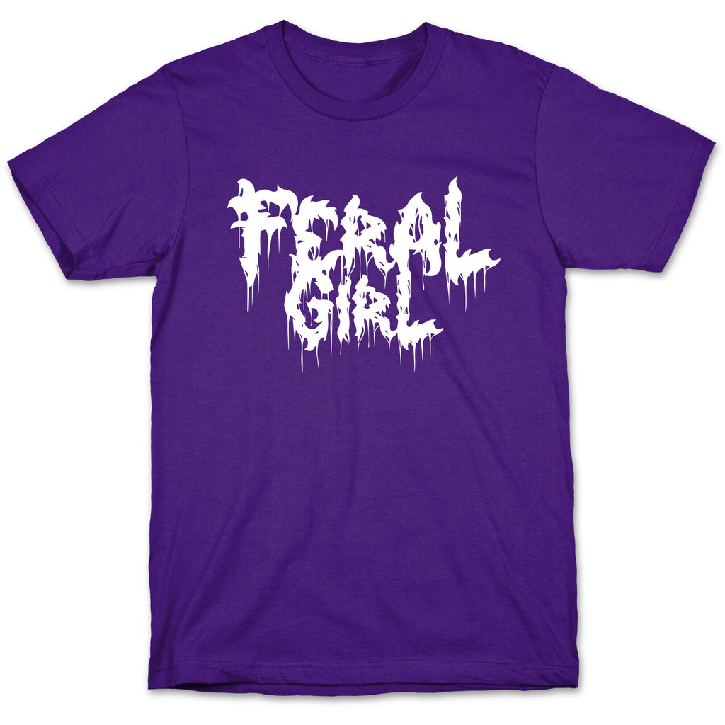 Feral Girl Metal Band Parody T-Shirt