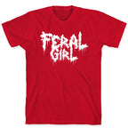 Feral Girl Metal Band Parody T-Shirt