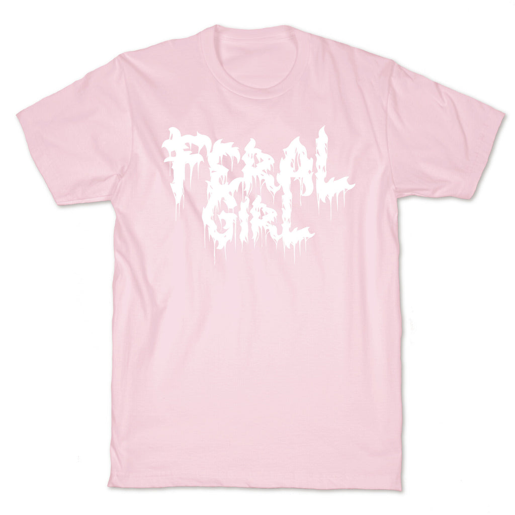 Feral Girl Metal Band Parody T-Shirt