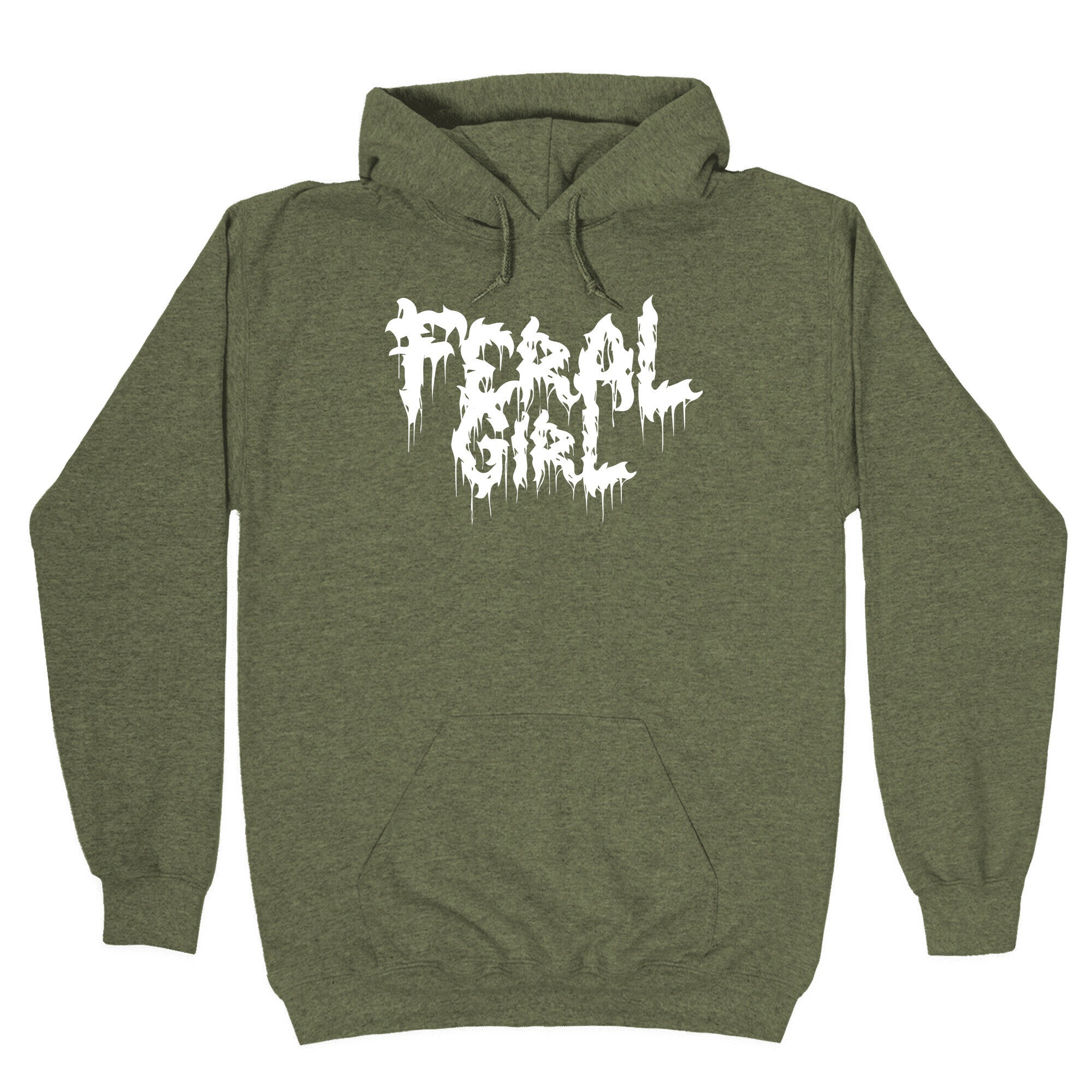 Feral Girl Metal Band Parody Hoodie