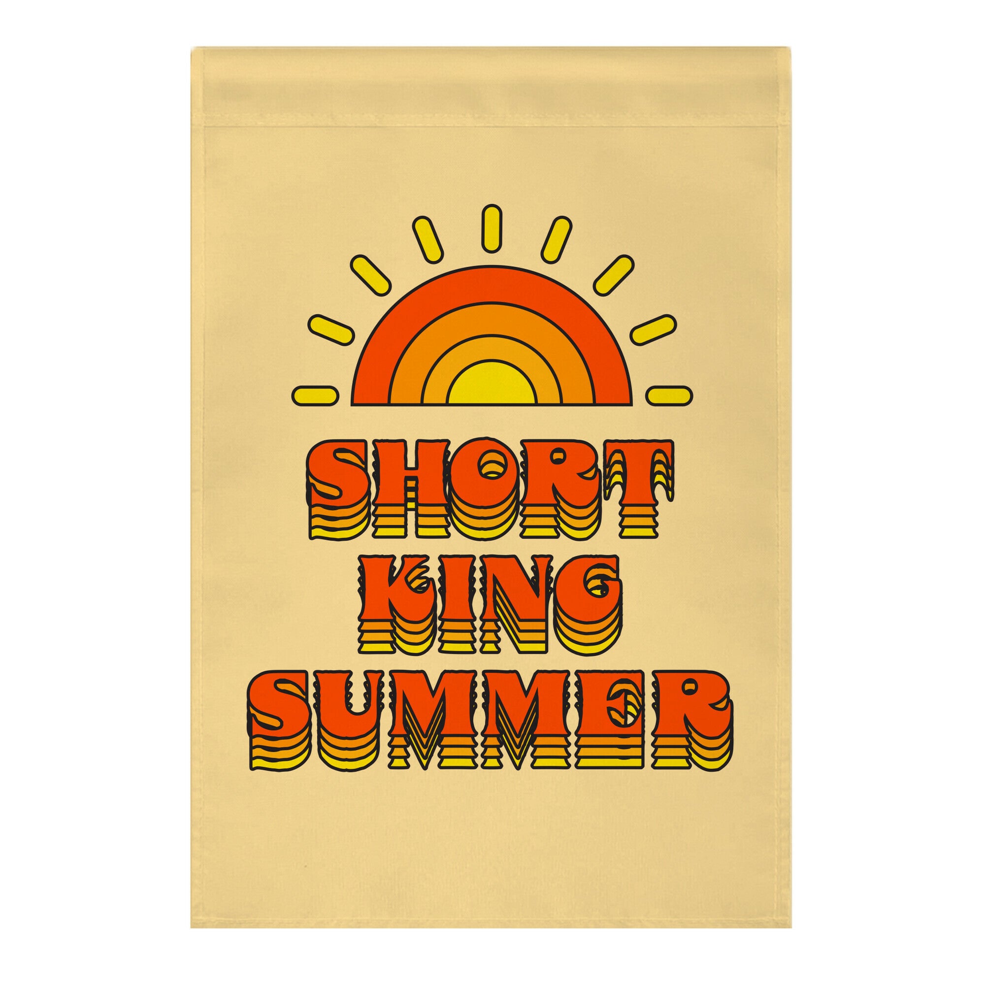 Short King Summer Sunset Garden Flag