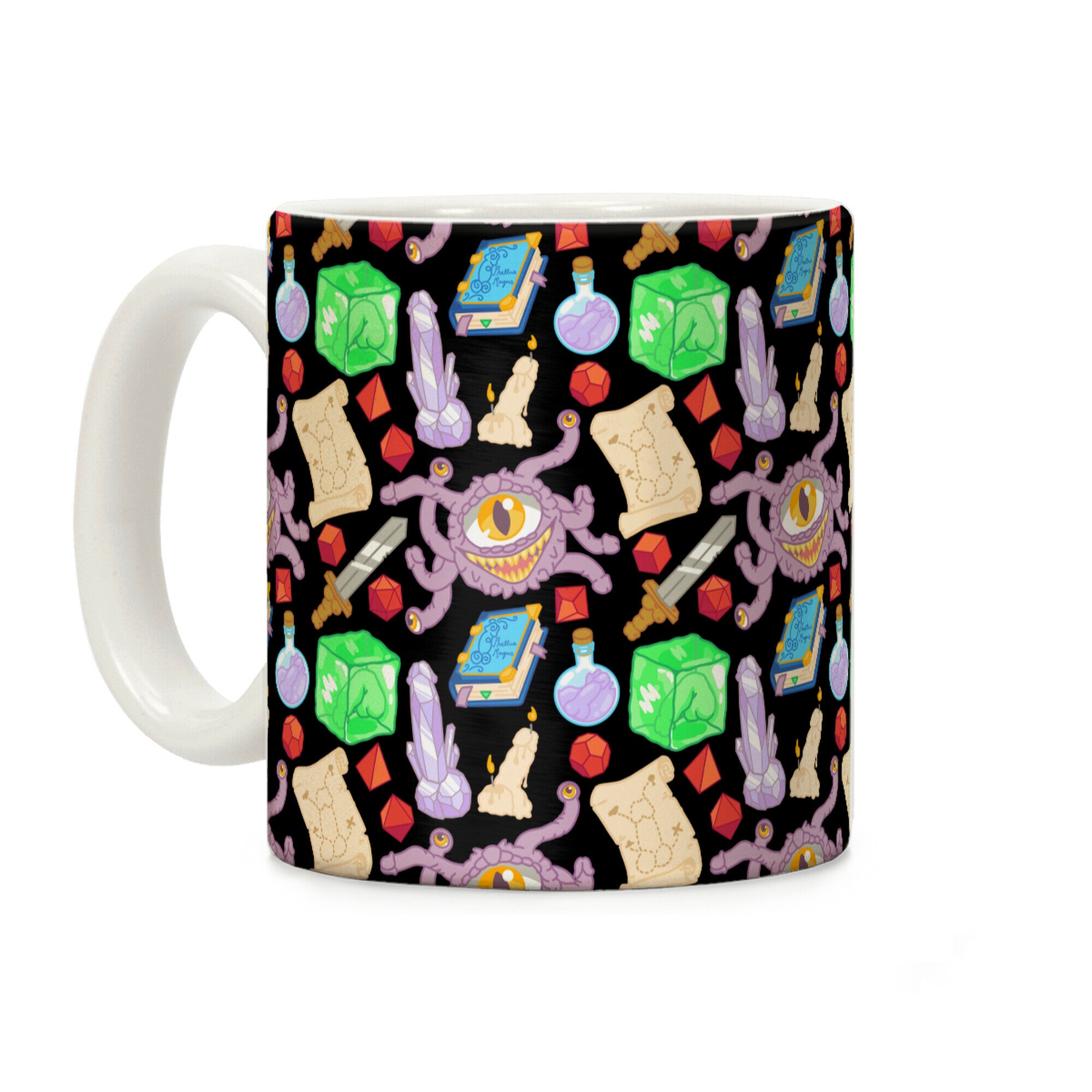 Dungeons and Dragons Hidden Peen Pattern Coffee Mug