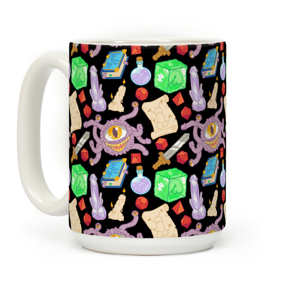 Dungeons and Dragons Hidden Peen Pattern Coffee Mug