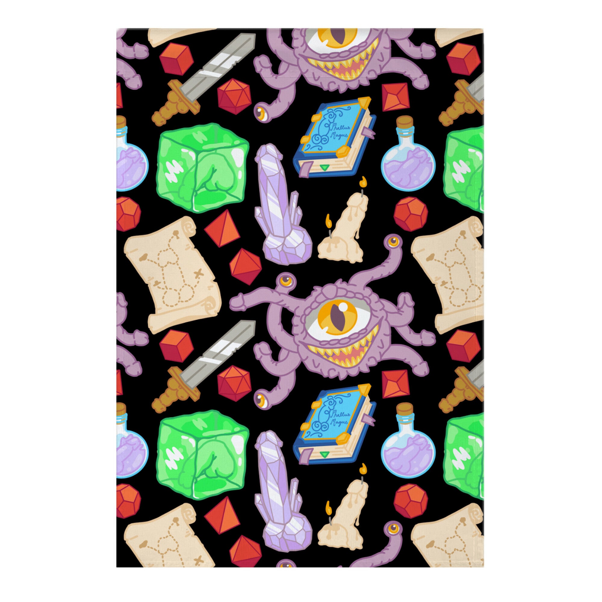 Dungeons and Dragons Hidden Peen Pattern Garden Flag