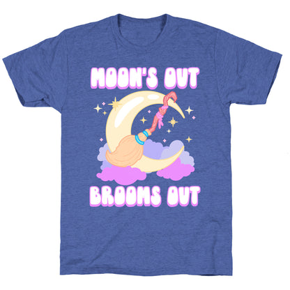 Moon's Out Brooms Out Unisex Triblend Tee