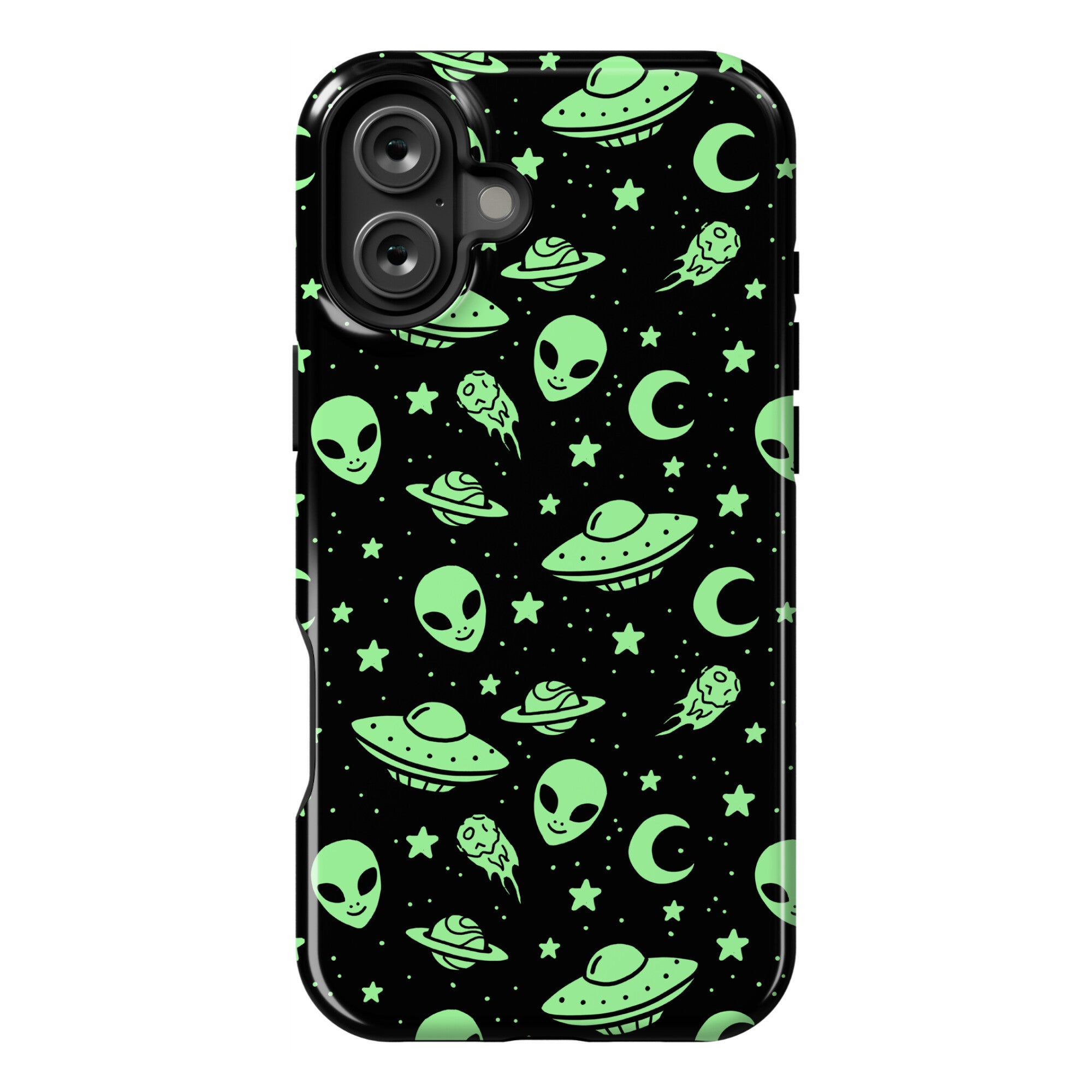 Aliens and UFO Cosmic Space Pattern Phone Case