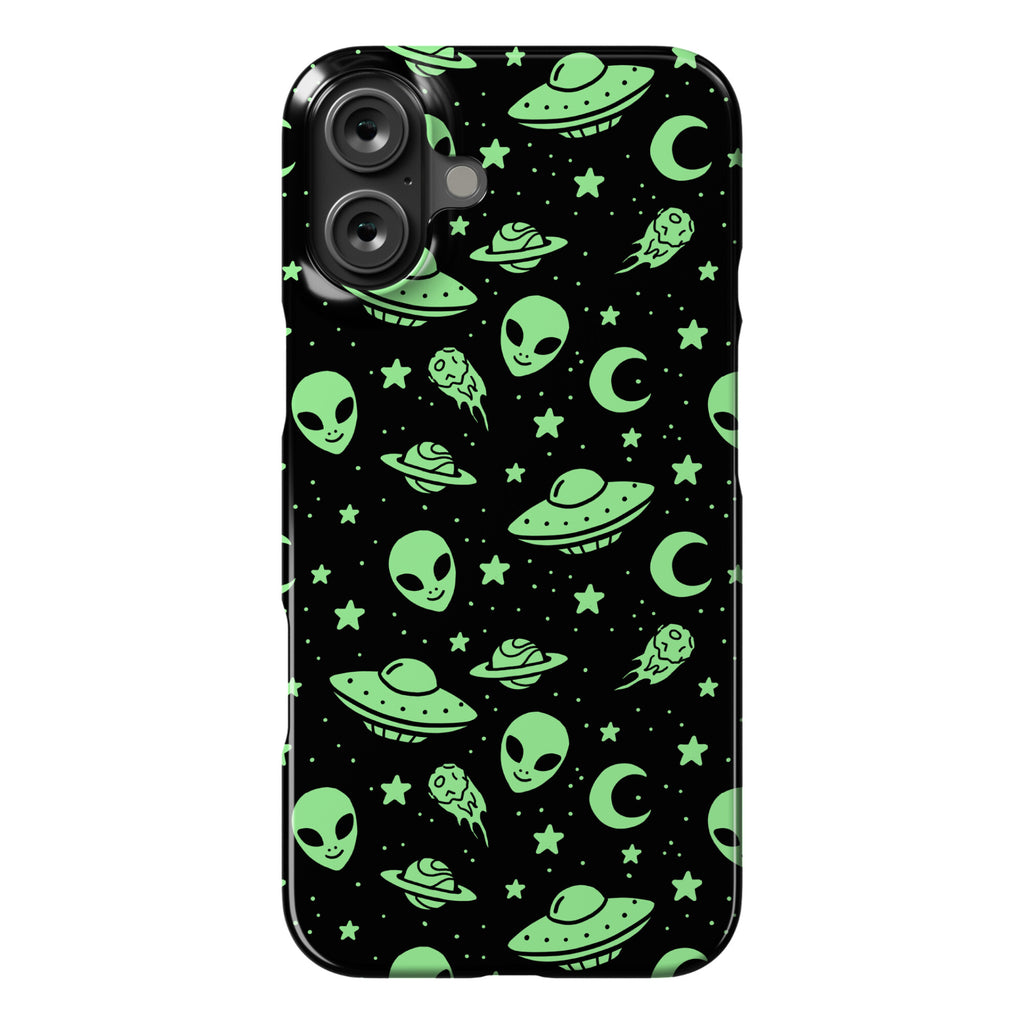 Aliens and UFO Cosmic Space Pattern Phone Case