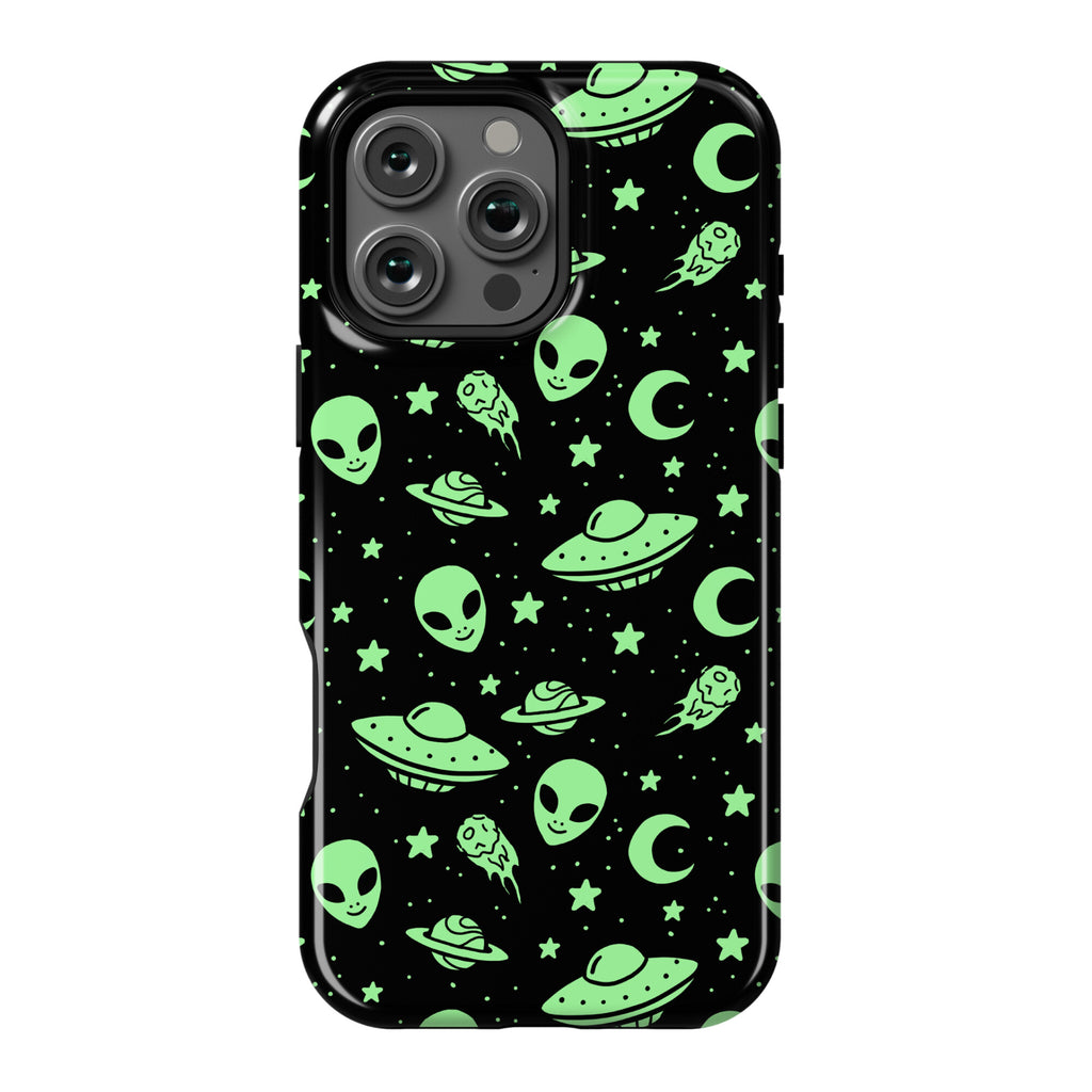 Aliens and UFO Cosmic Space Pattern Phone Case