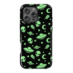Aliens and UFO Cosmic Space Pattern Phone Case