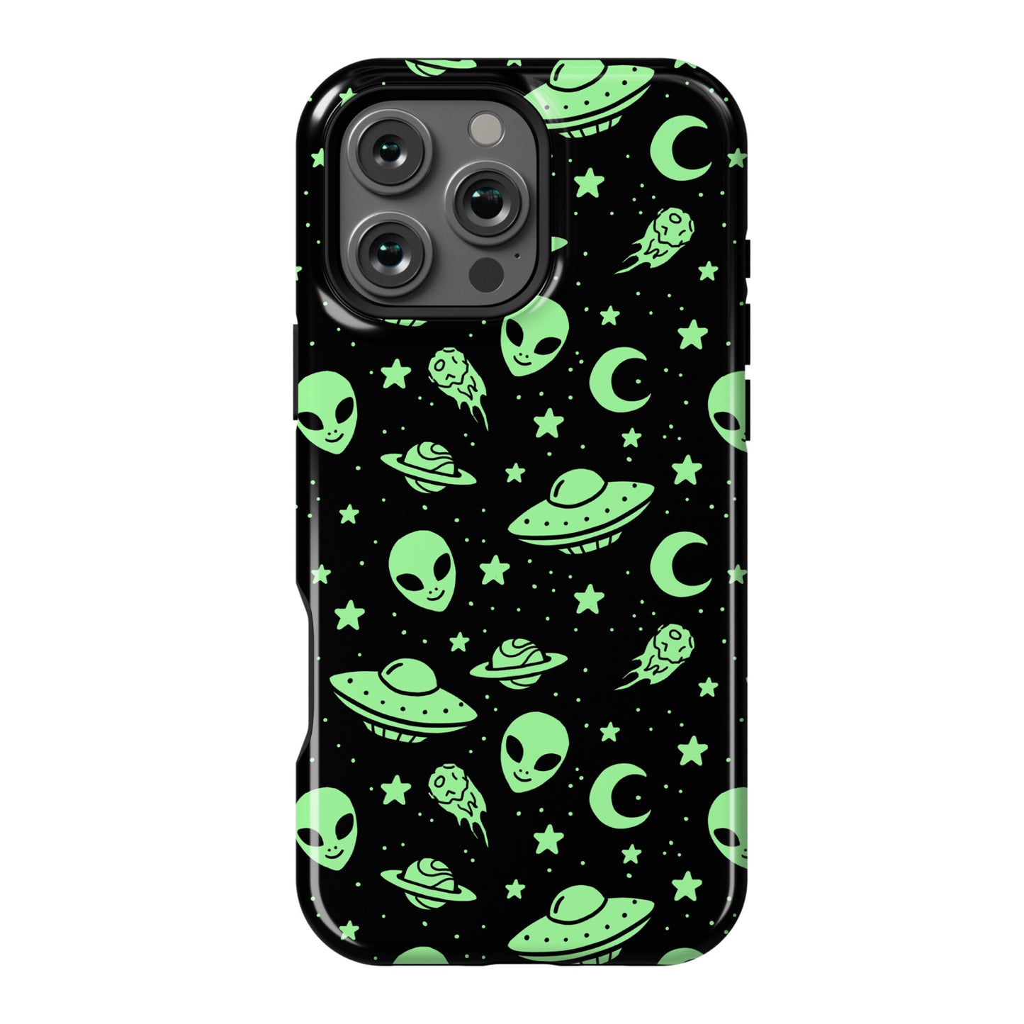 Aliens and UFO Cosmic Space Pattern Phone Case