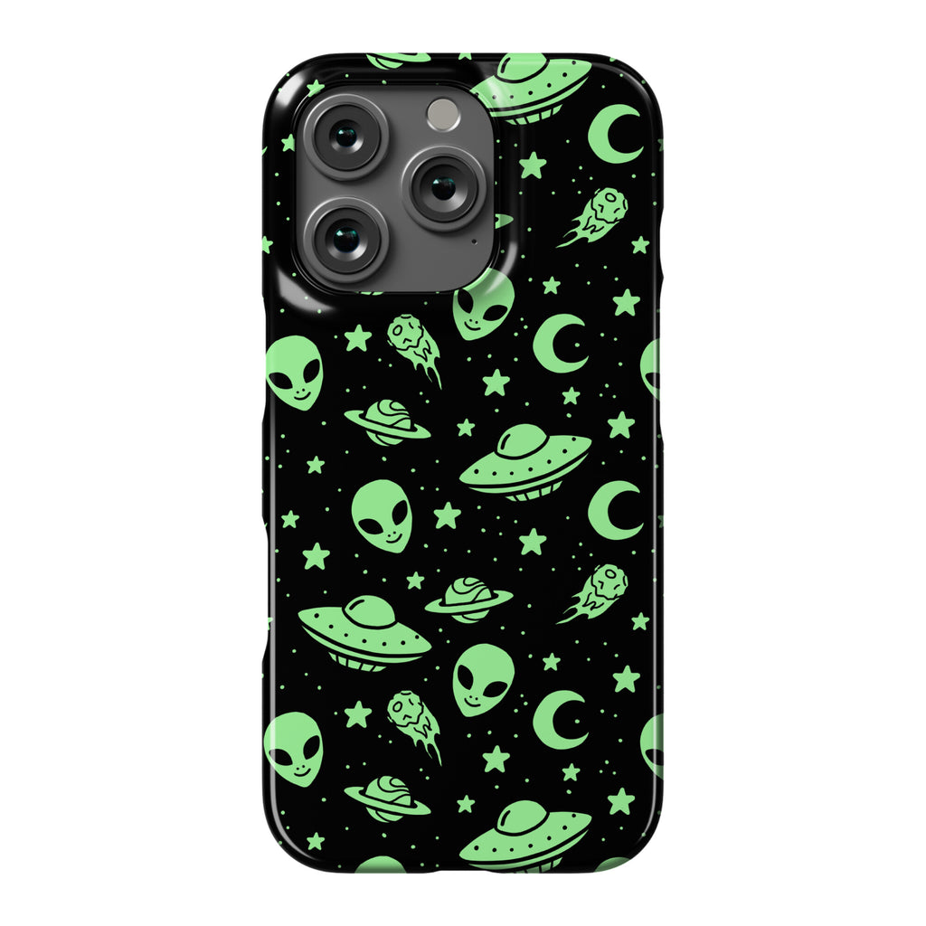 Aliens and UFO Cosmic Space Pattern Phone Case