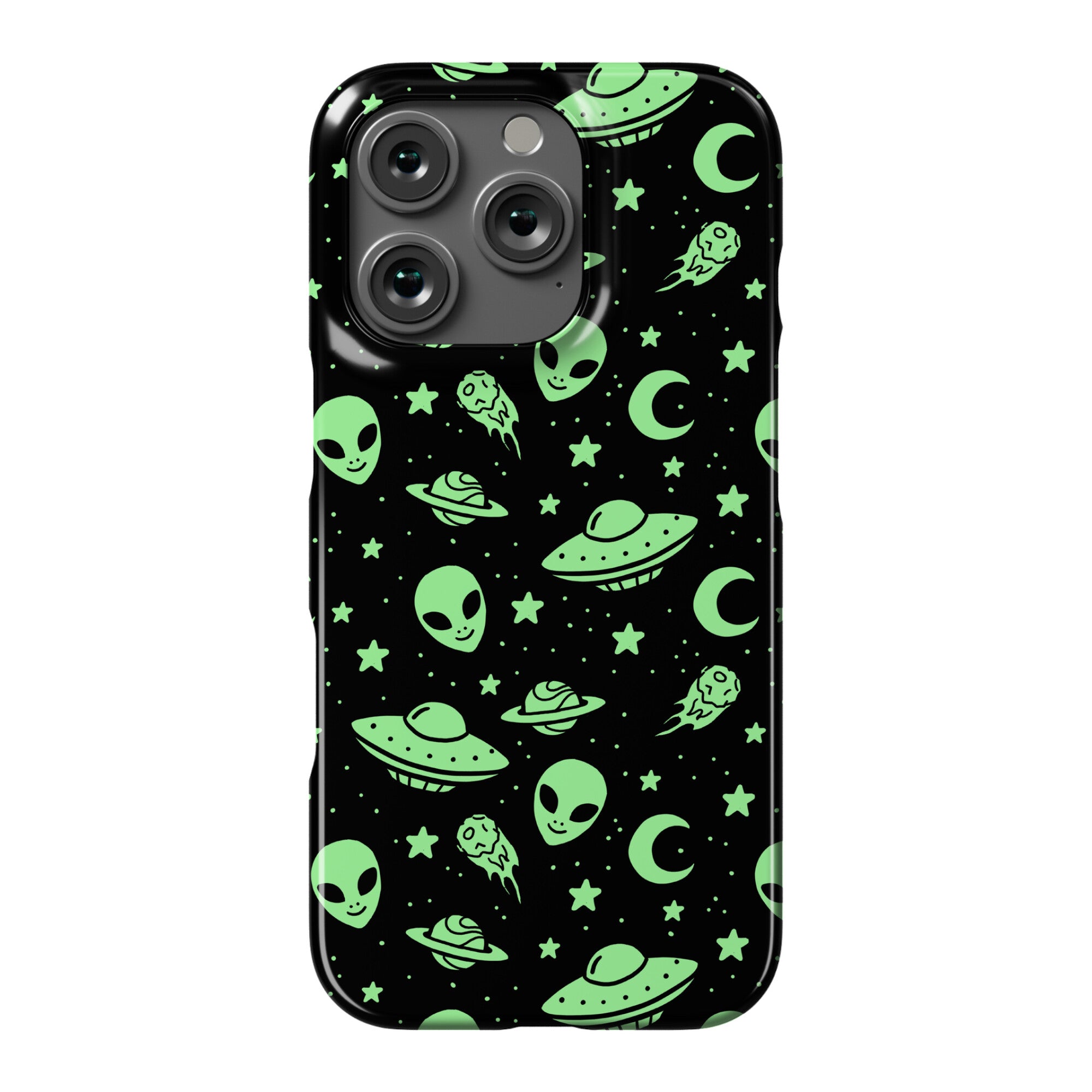 Aliens and UFO Cosmic Space Pattern Phone Case