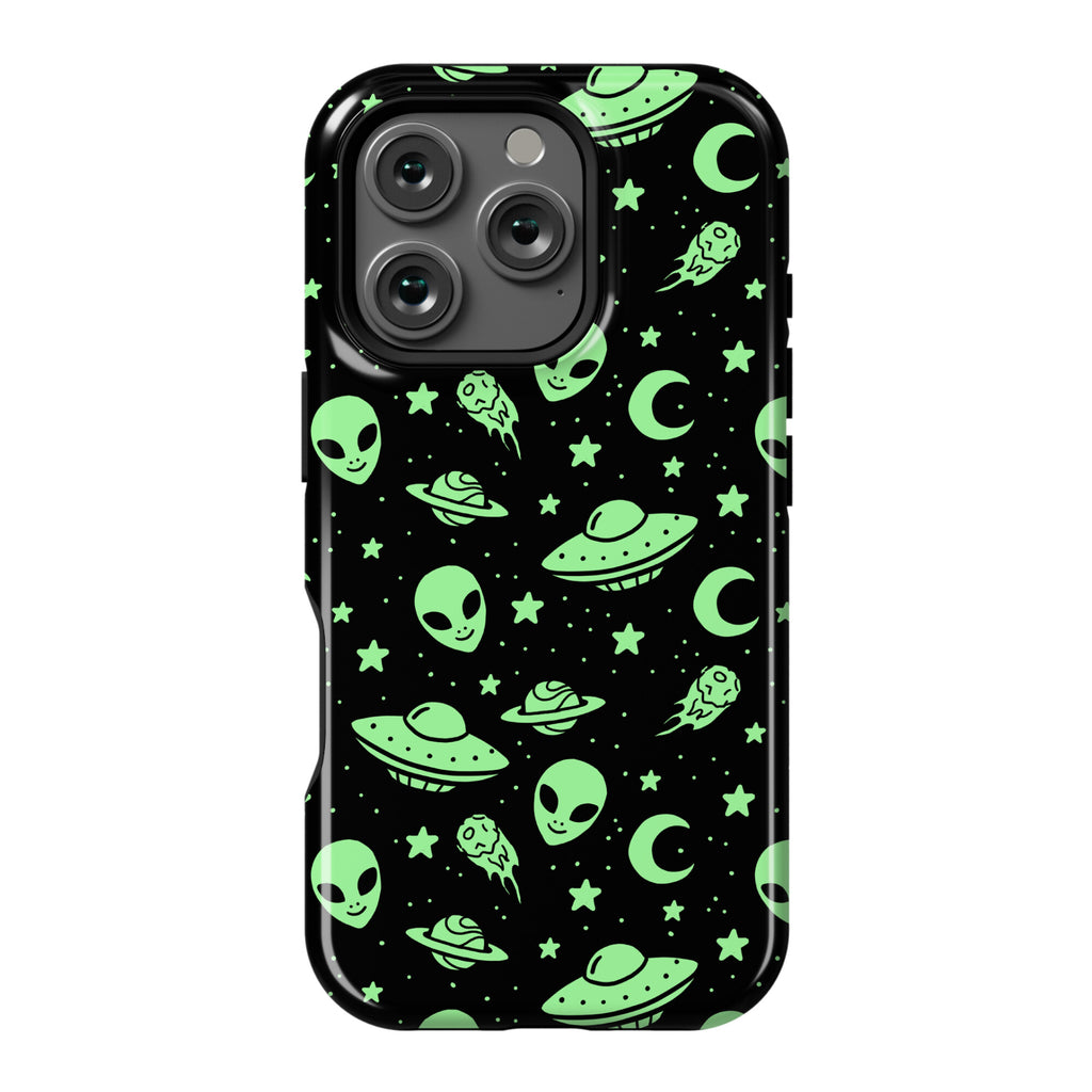 Aliens and UFO Cosmic Space Pattern Phone Case