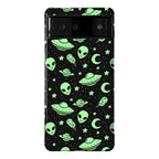 Aliens and UFO Cosmic Space Pattern Phone Case