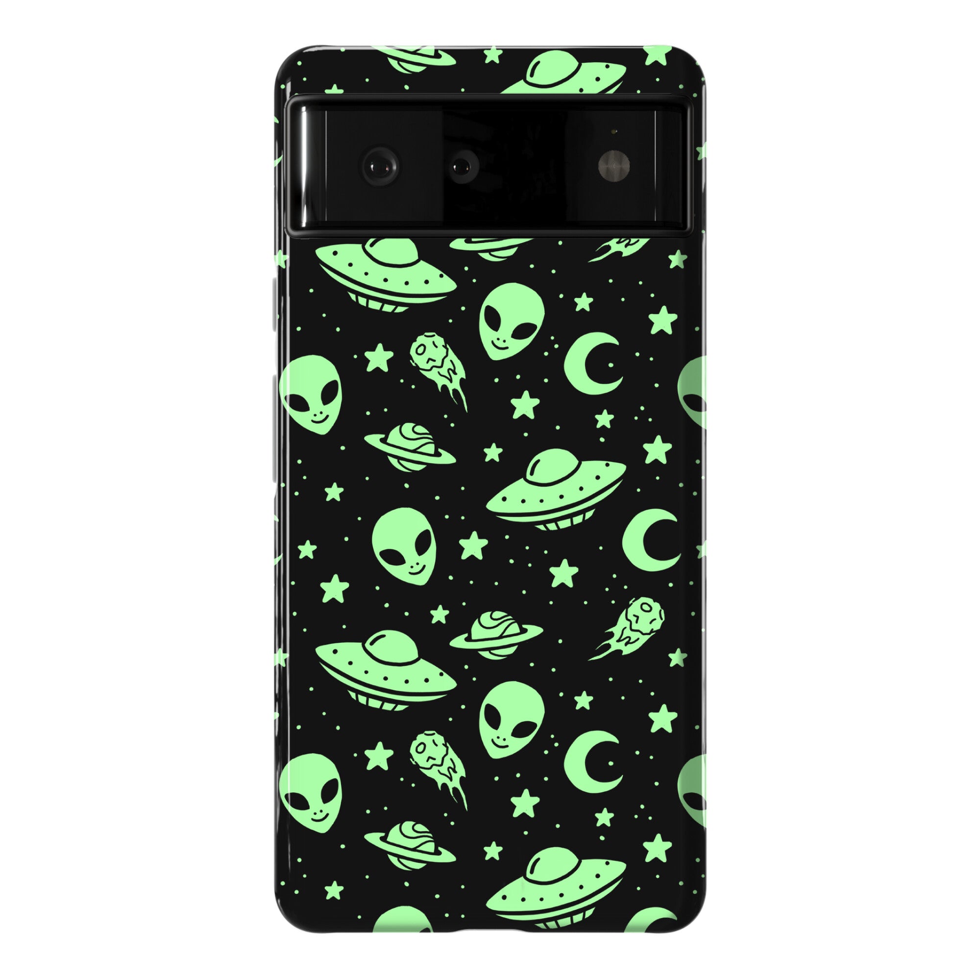 Aliens and UFO Cosmic Space Pattern Phone Case