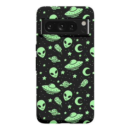 Aliens and UFO Cosmic Space Pattern Phone Case