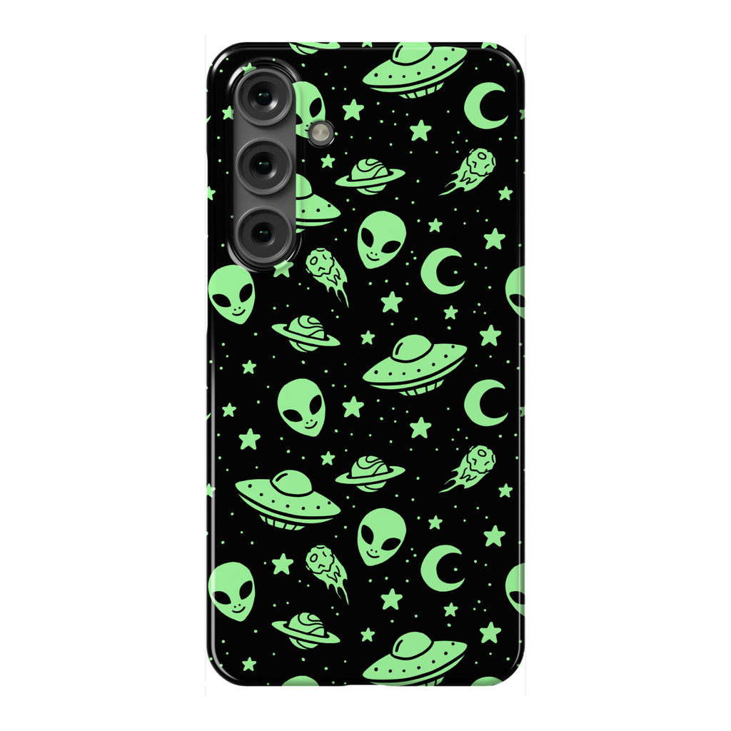Aliens and UFO Cosmic Space Pattern Phone Case