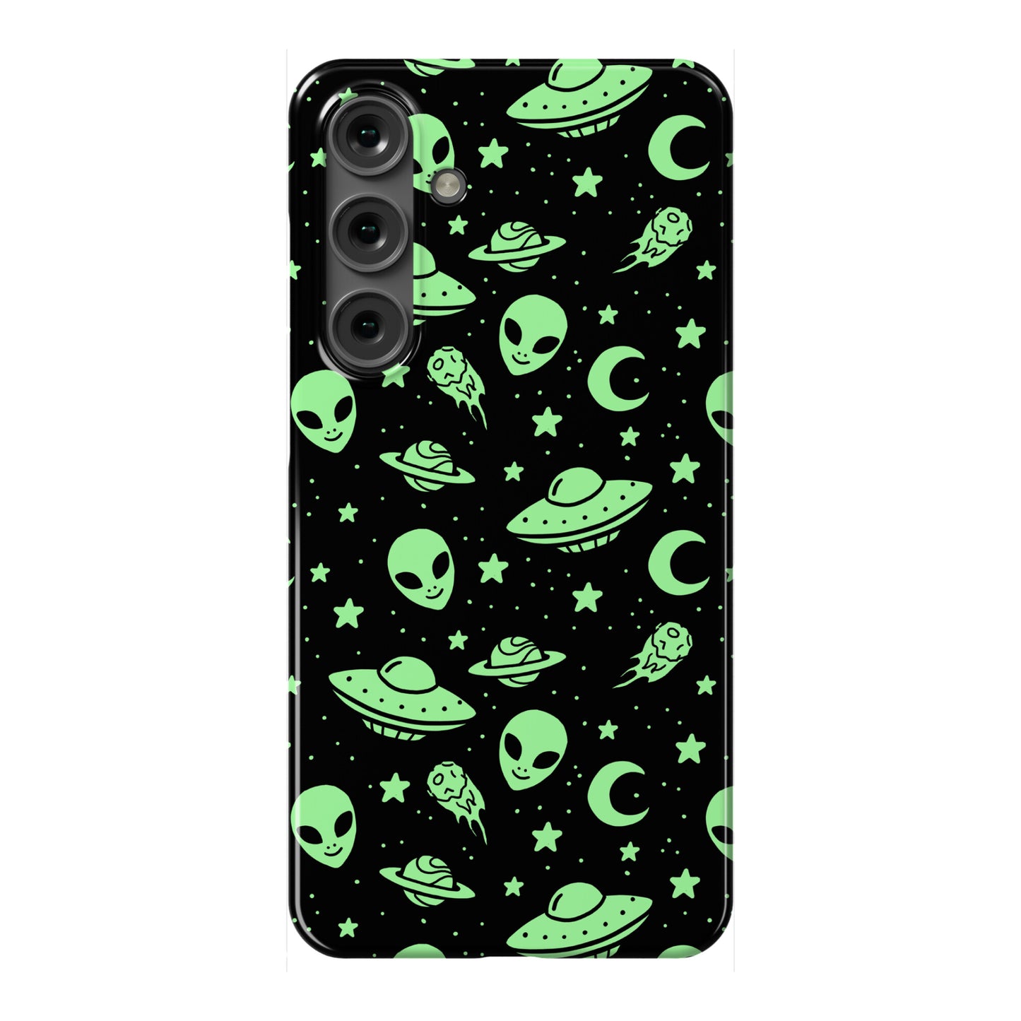 Aliens and UFO Cosmic Space Pattern Phone Case