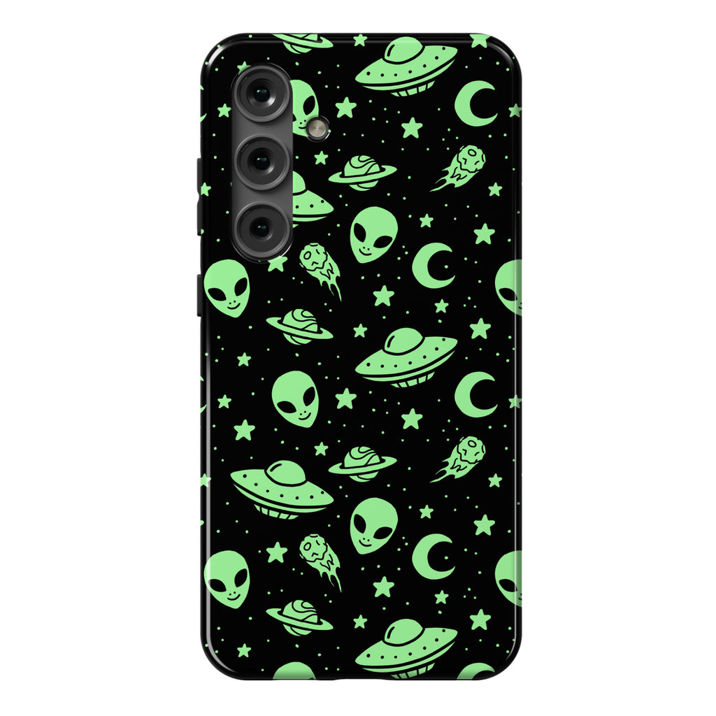 Aliens and UFO Cosmic Space Pattern Phone Case