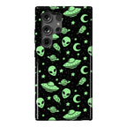 Aliens and UFO Cosmic Space Pattern Phone Case