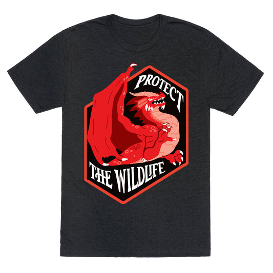 Protect The Wildlife Red Dragon Unisex Triblend Tee