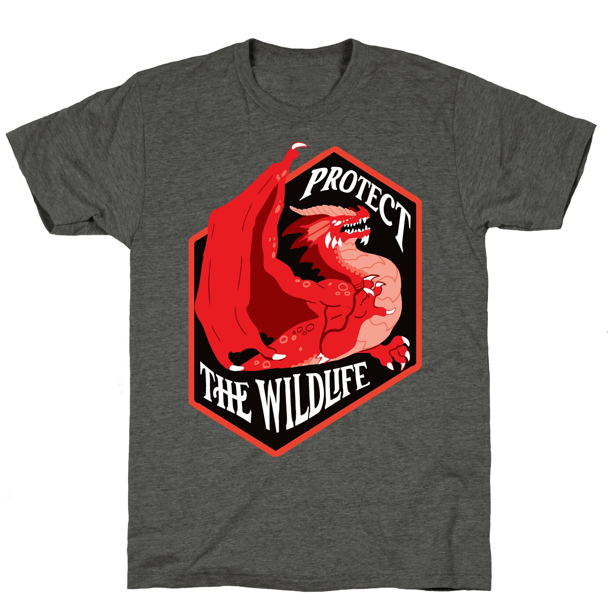 Protect The Wildlife Red Dragon Unisex Triblend Tee