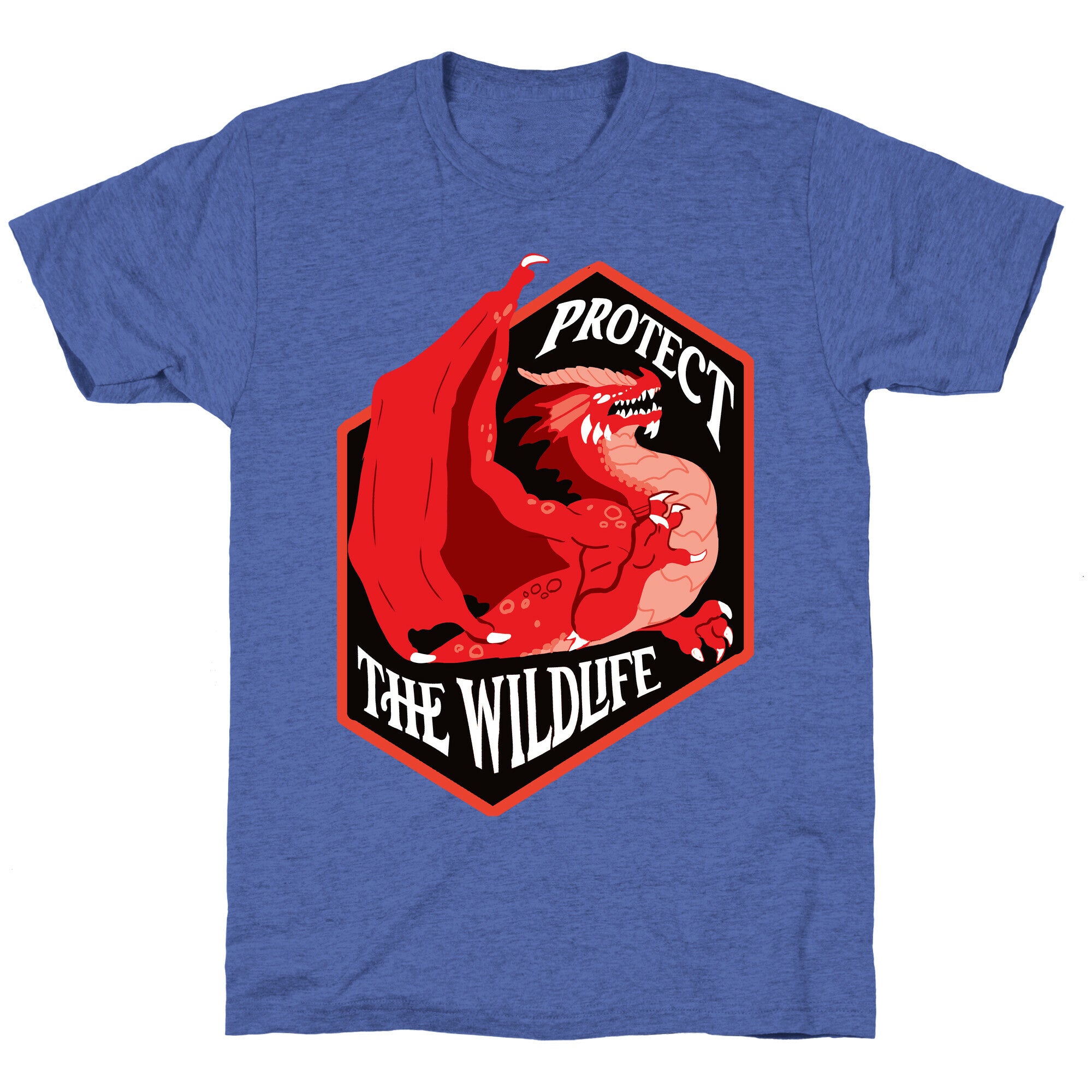 Protect The Wildlife Red Dragon Unisex Triblend Tee