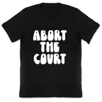 Abort The Court White V-Neck