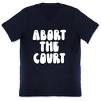 Abort The Court White V-Neck