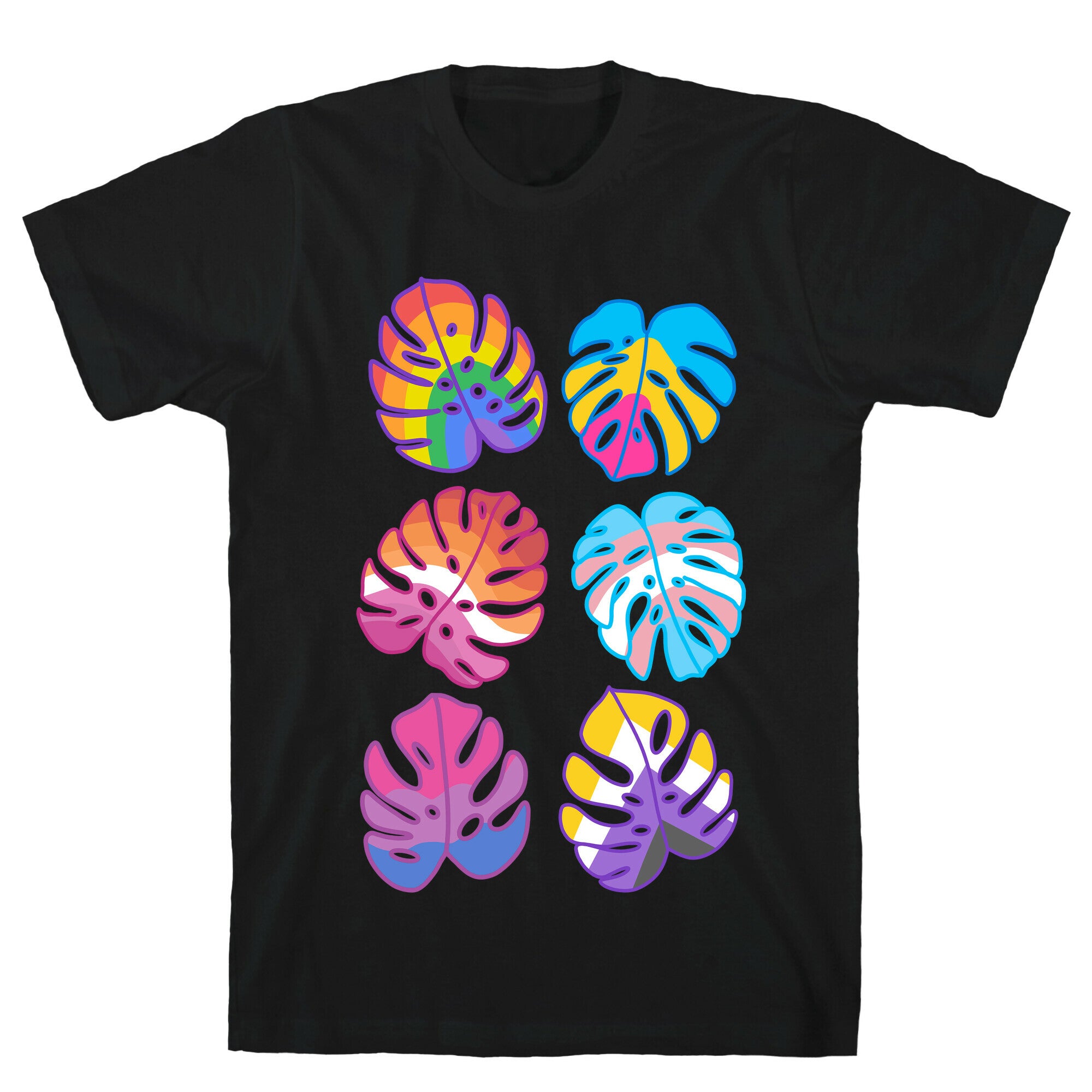 Pride Monstera Pattern T-Shirt