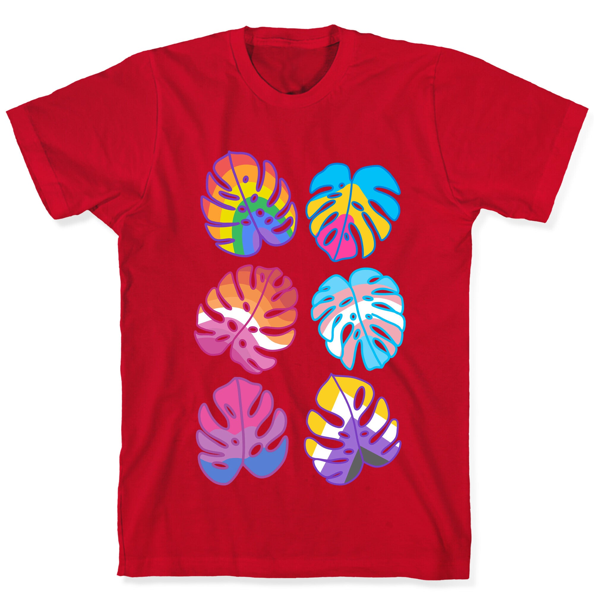 Pride Monstera Pattern T-Shirt