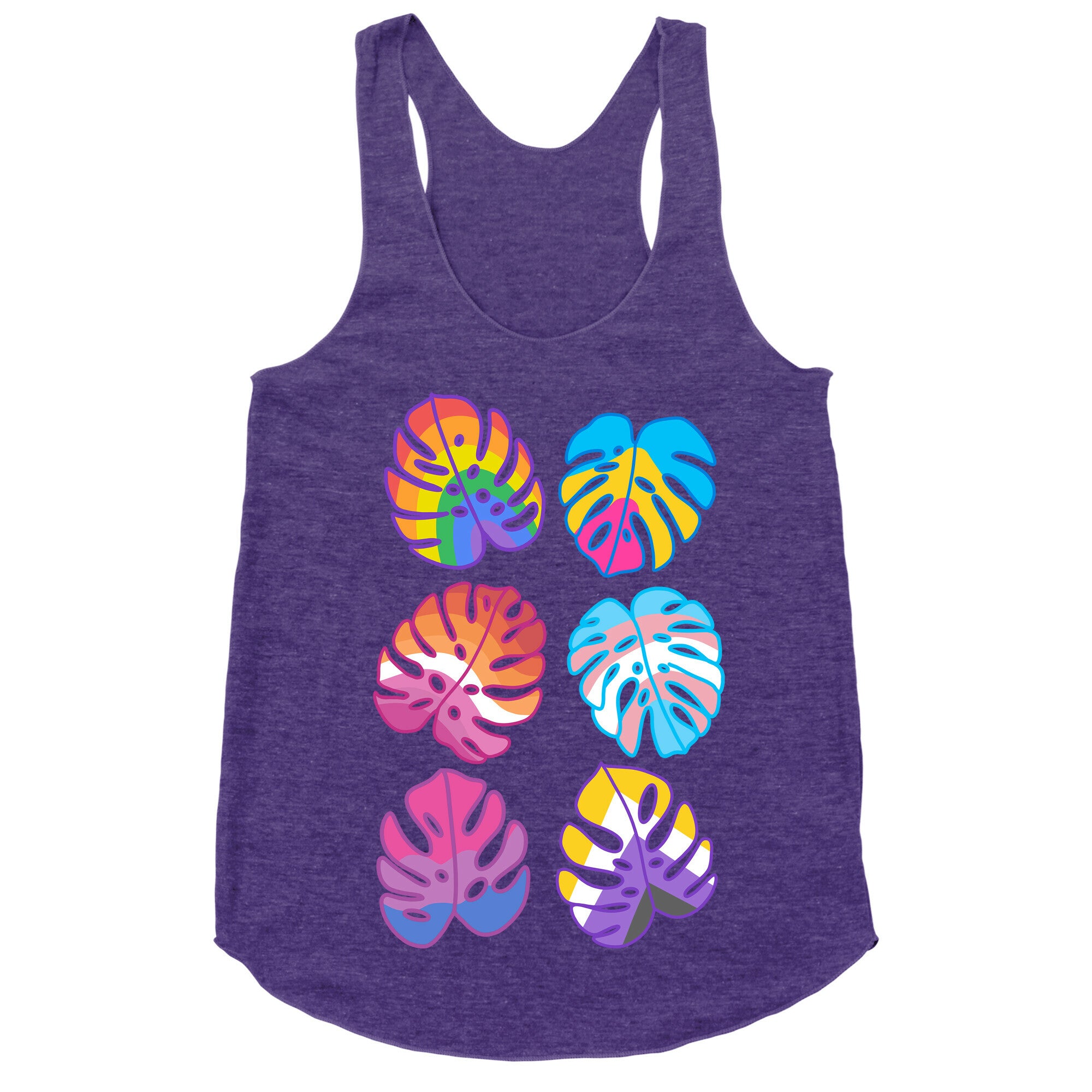 Pride Monstera Pattern Racerback Tank