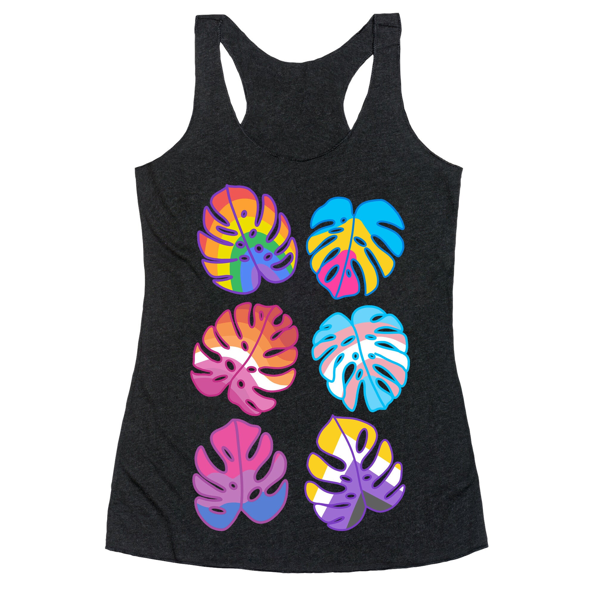 Pride Monstera Pattern Racerback Tank