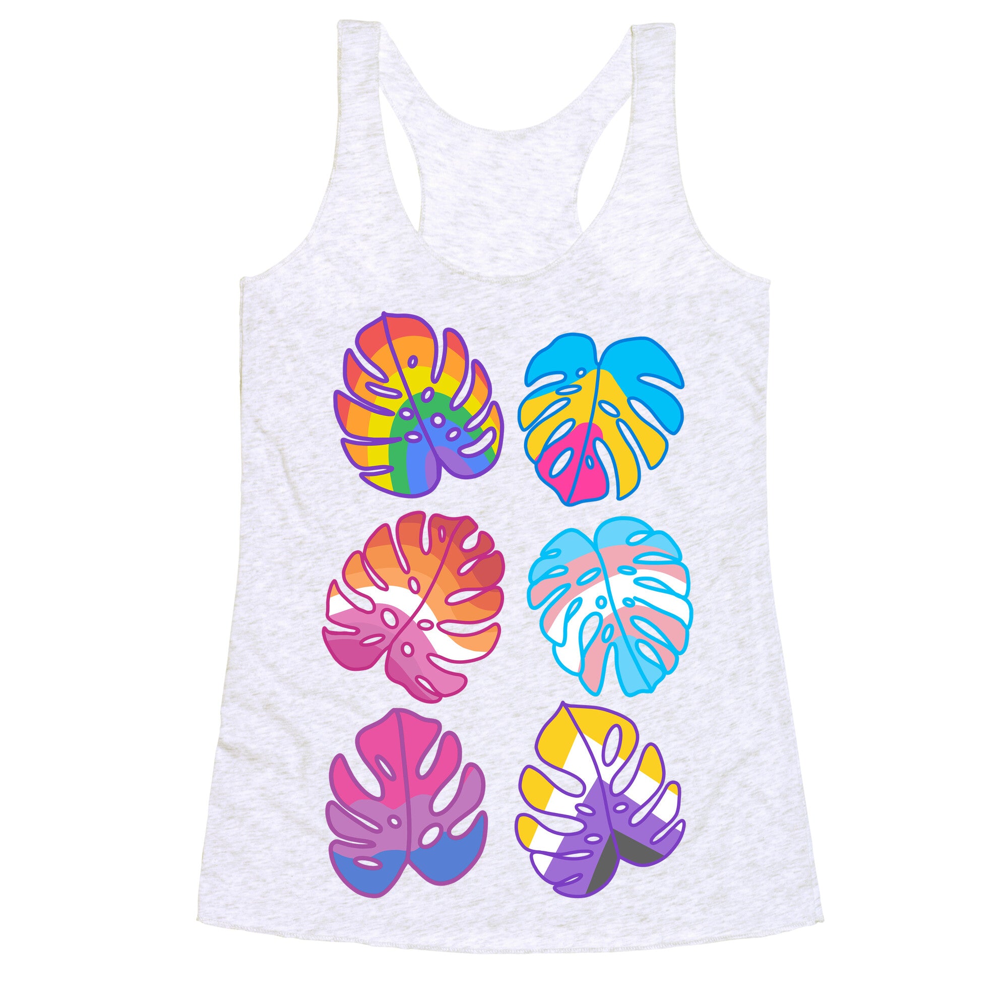 Pride Monstera Pattern Racerback Tank