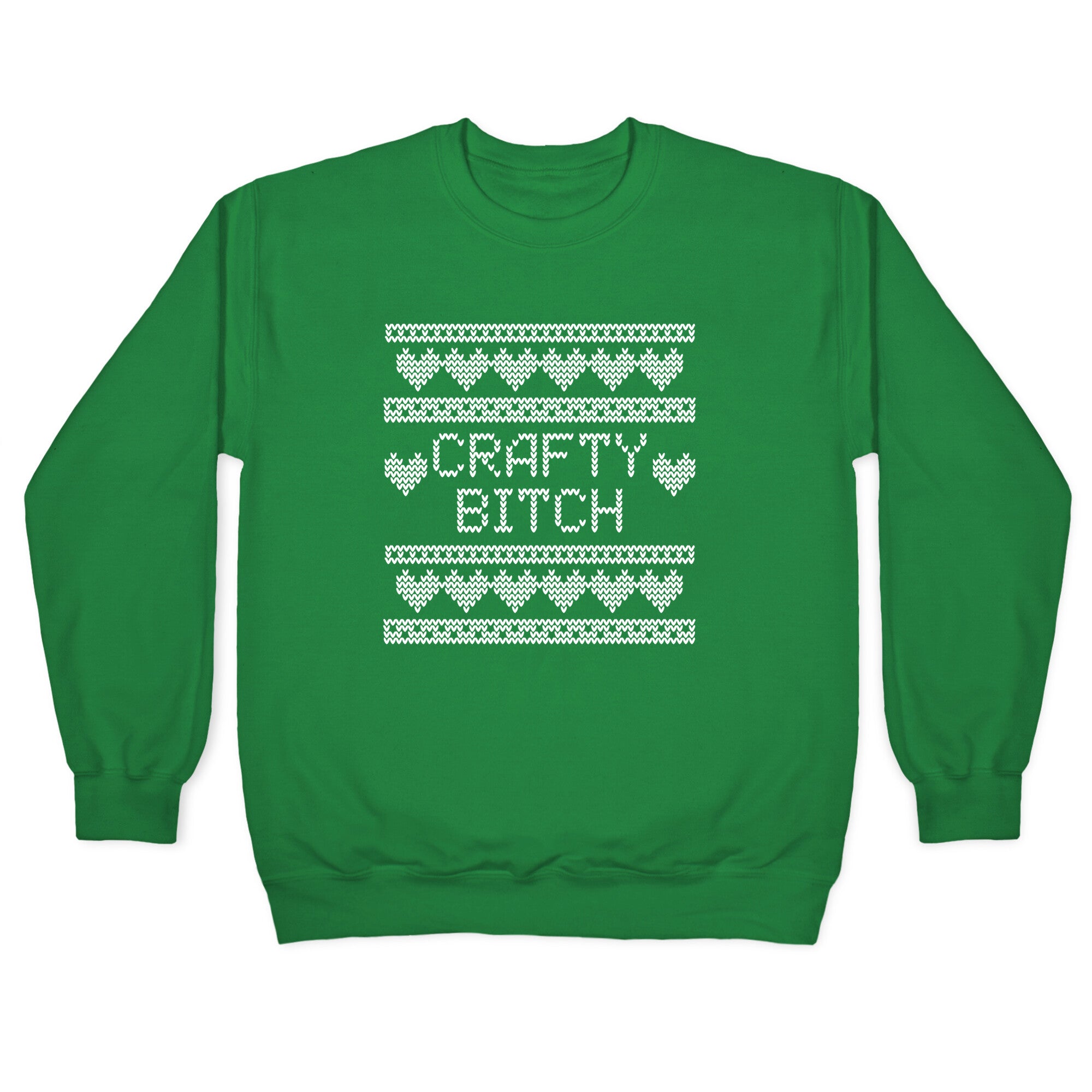 Crafty Bitch Knitting Pattern Crewneck Sweatshirt