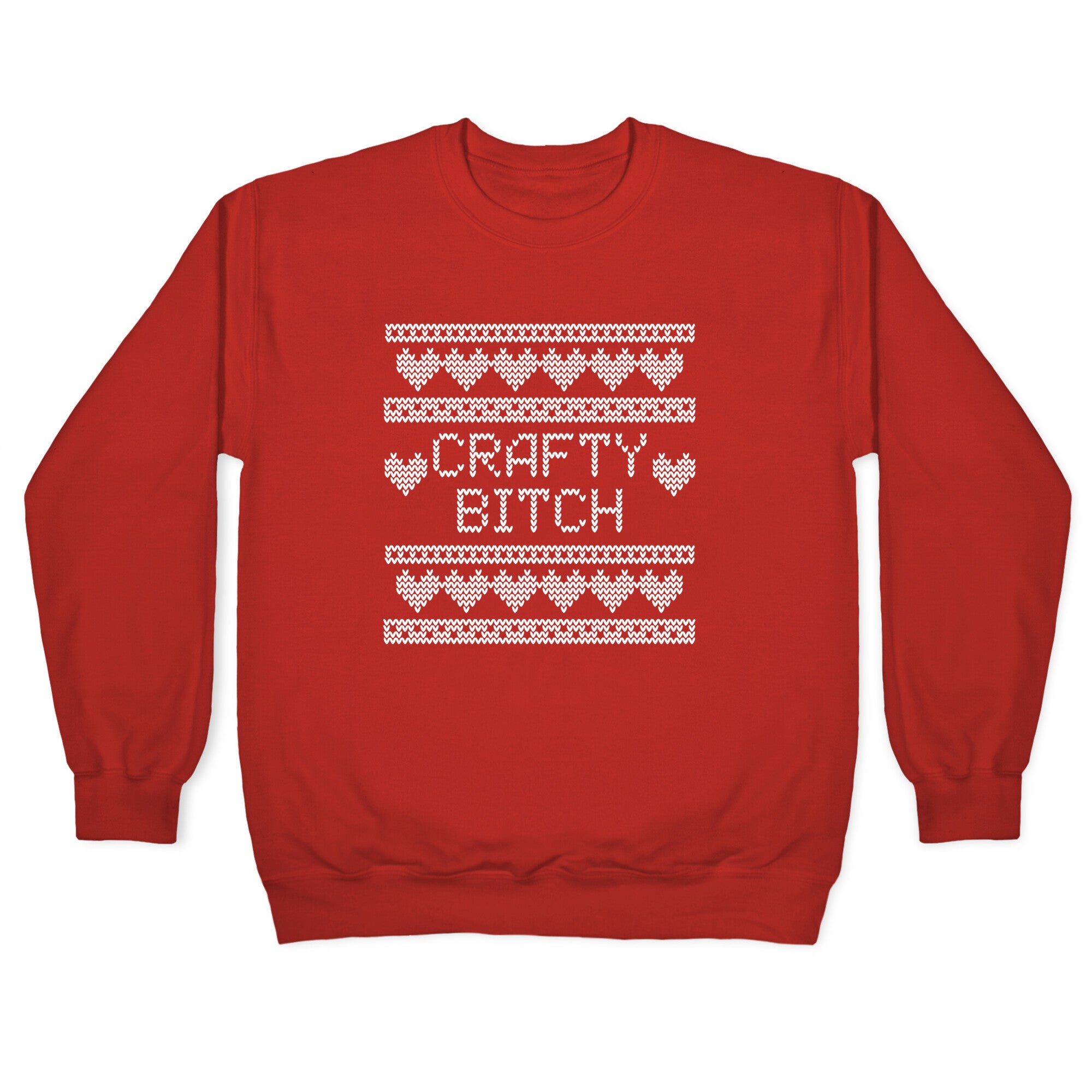 Crafty Bitch Knitting Pattern Crewneck Sweatshirt