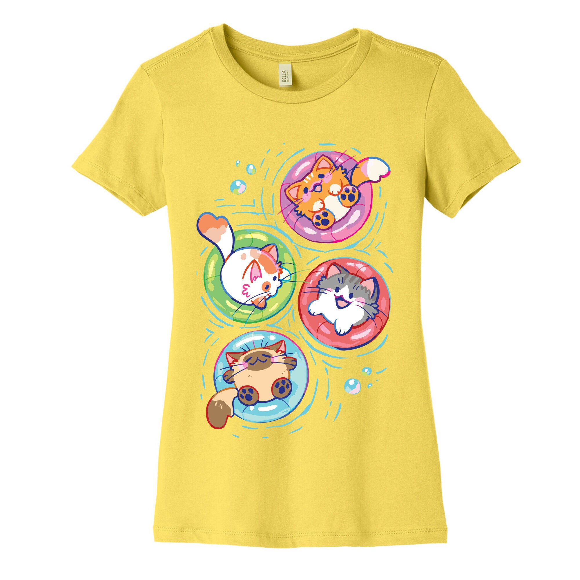 Pool Party Cats Women's Cotton Tee