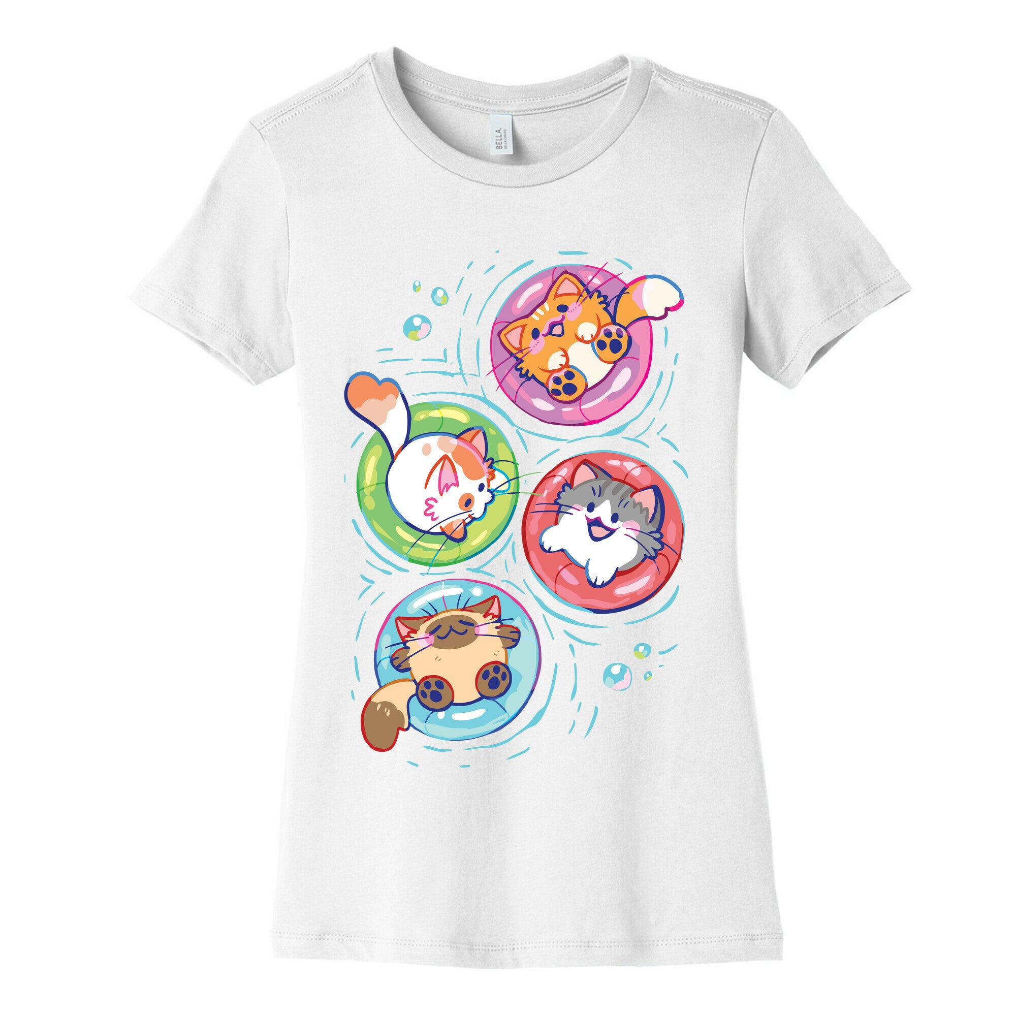 Pool Party Cats Women's Cotton Tee
