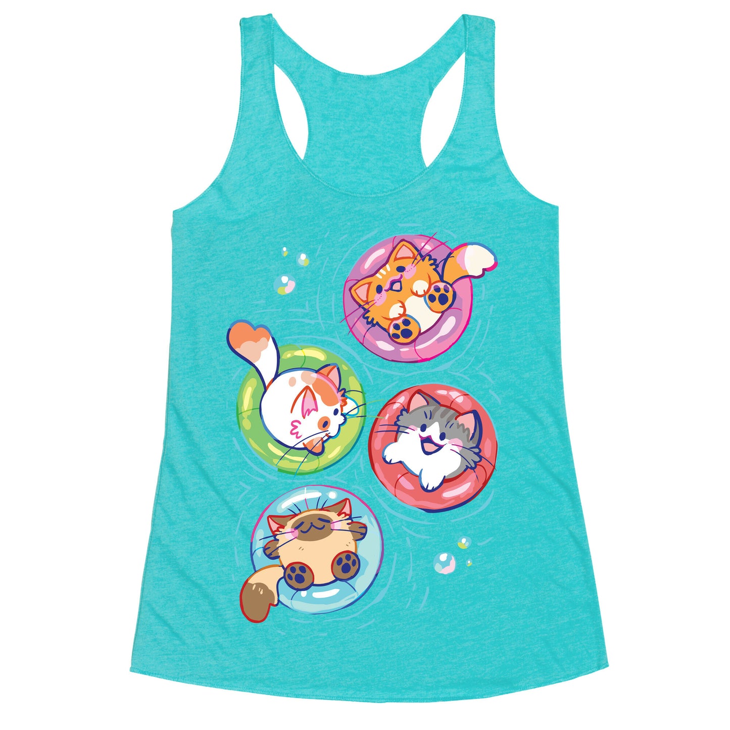 Pool Party Cats Racerback Tank