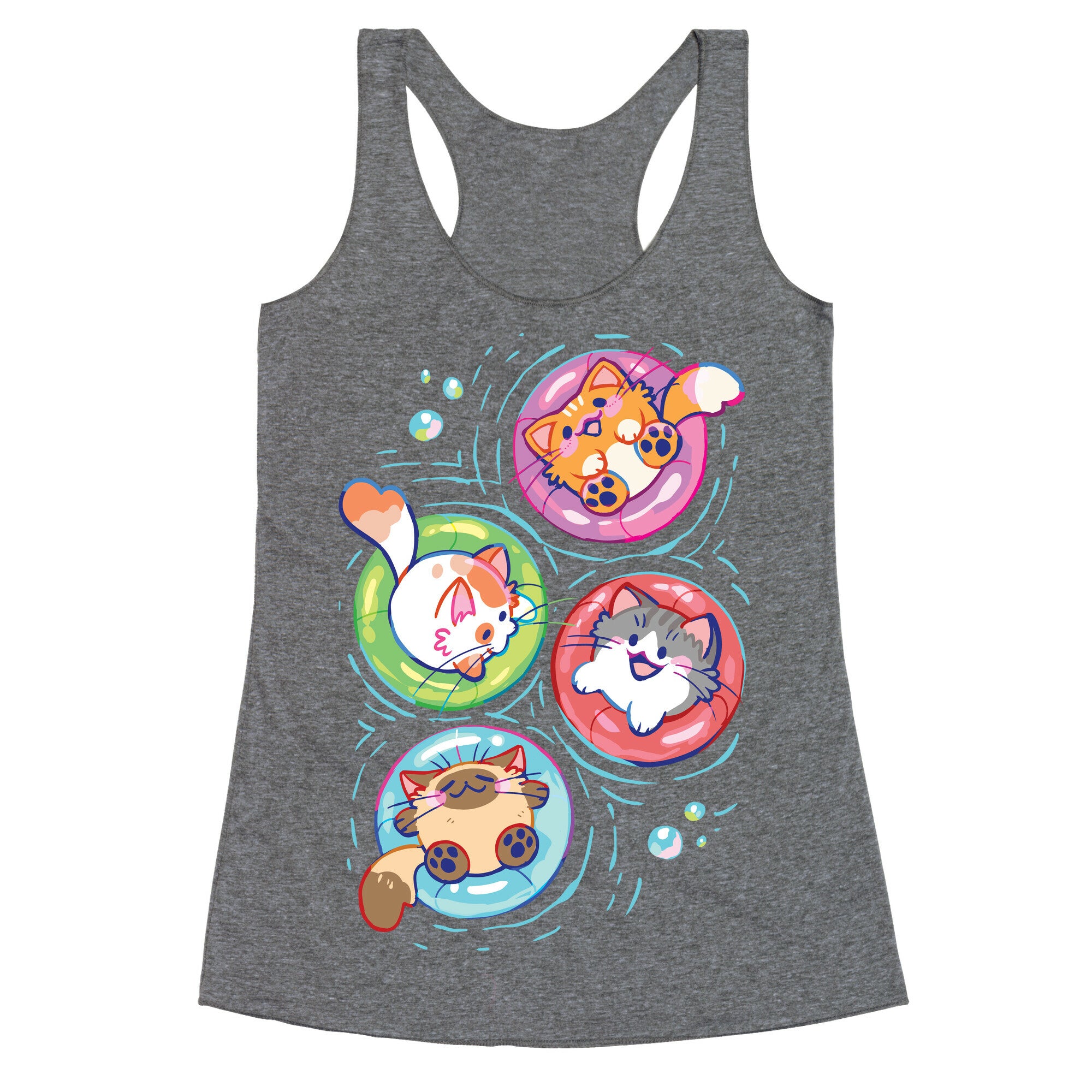 Pool Party Cats Racerback Tank