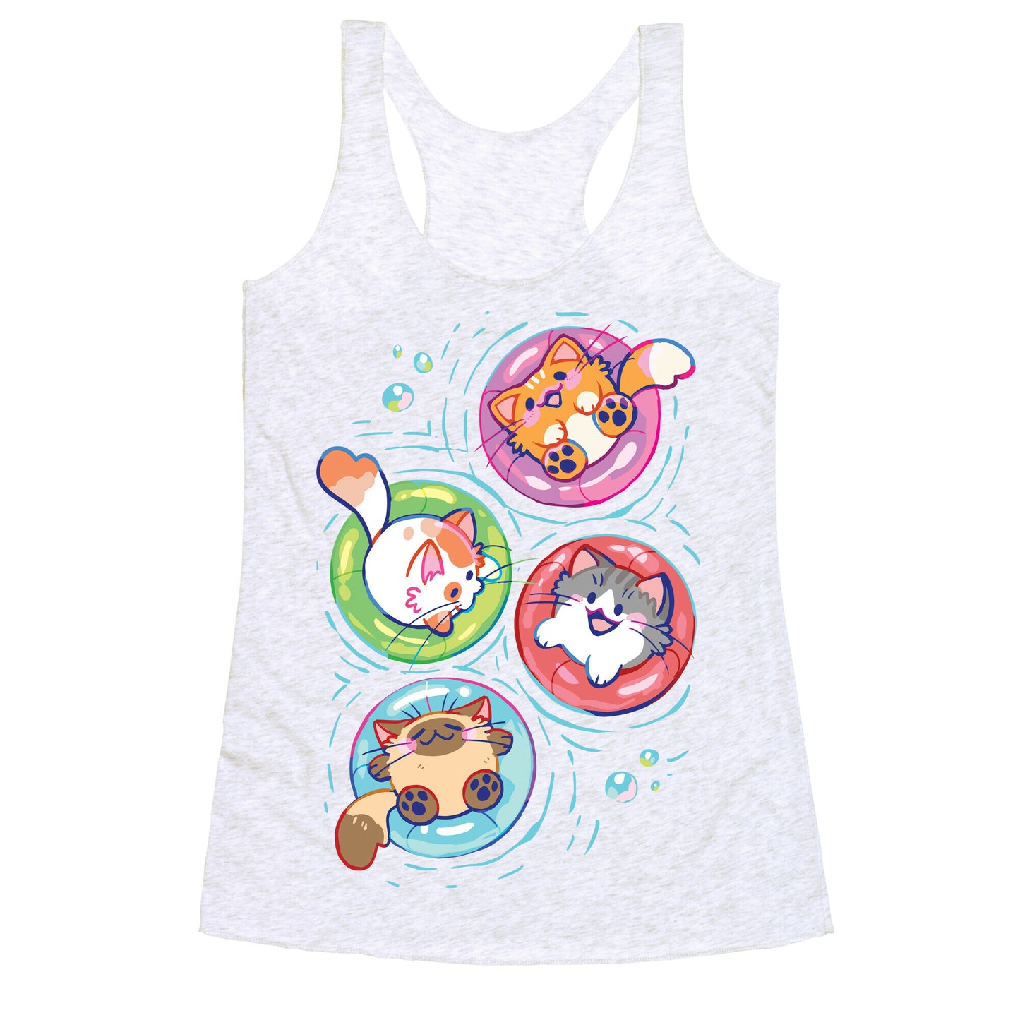 Pool Party Cats Racerback Tank