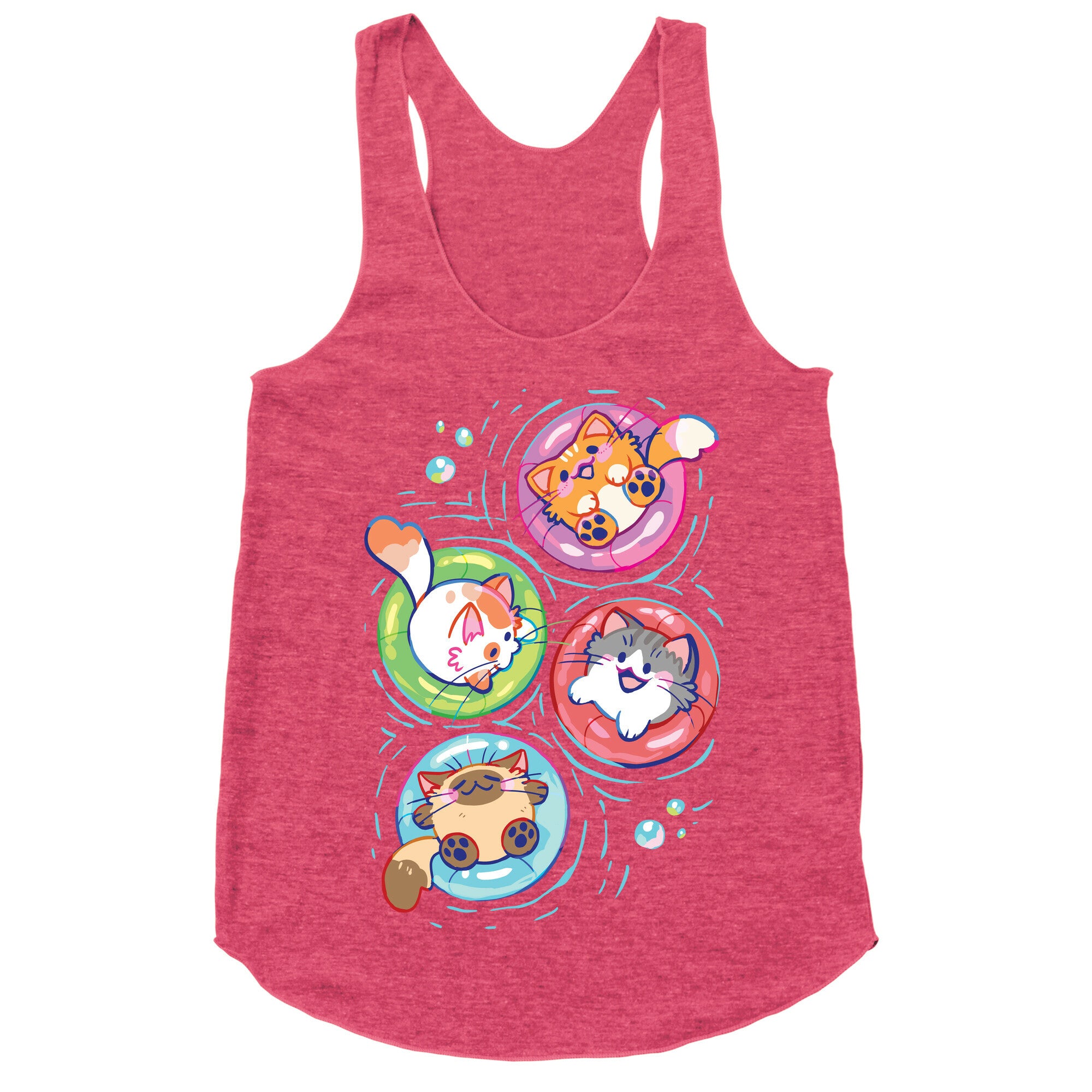 Pool Party Cats Racerback Tank