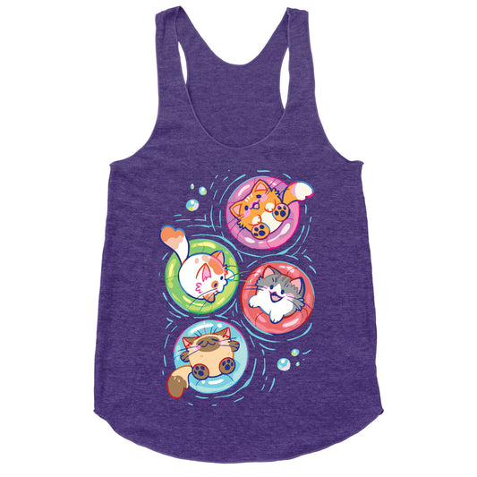 Pool Party Cats Racerback Tank
