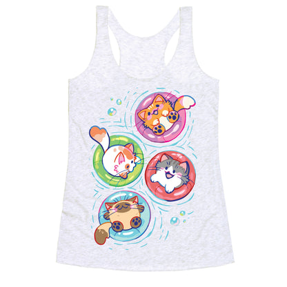 Pool Party Cats Racerback Tank