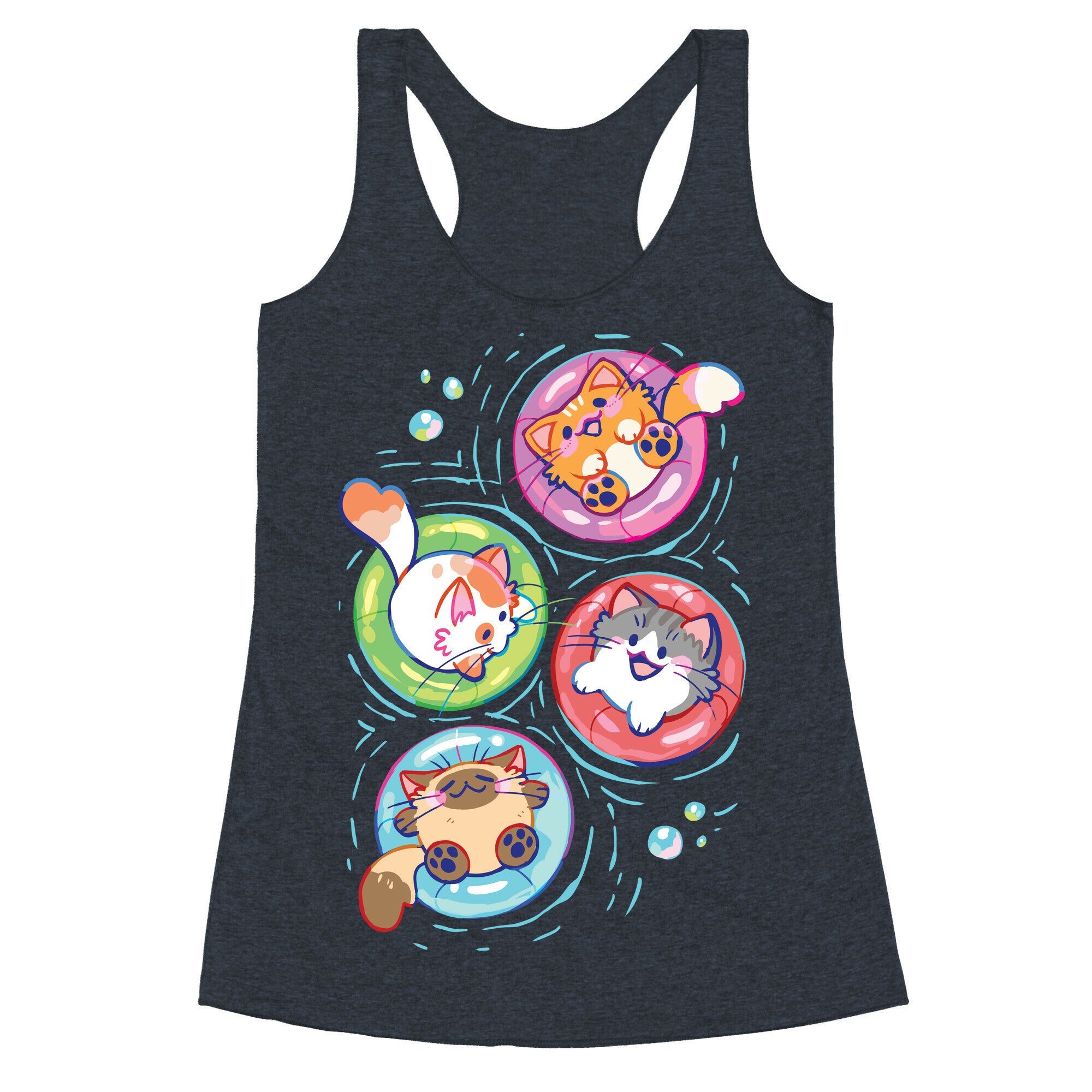 Pool Party Cats Racerback Tank