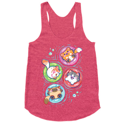 Pool Party Cats Racerback Tank